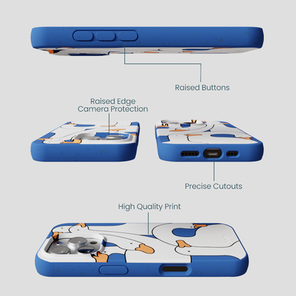Electric Blue Silly Goose iPhone 16 Pro Case