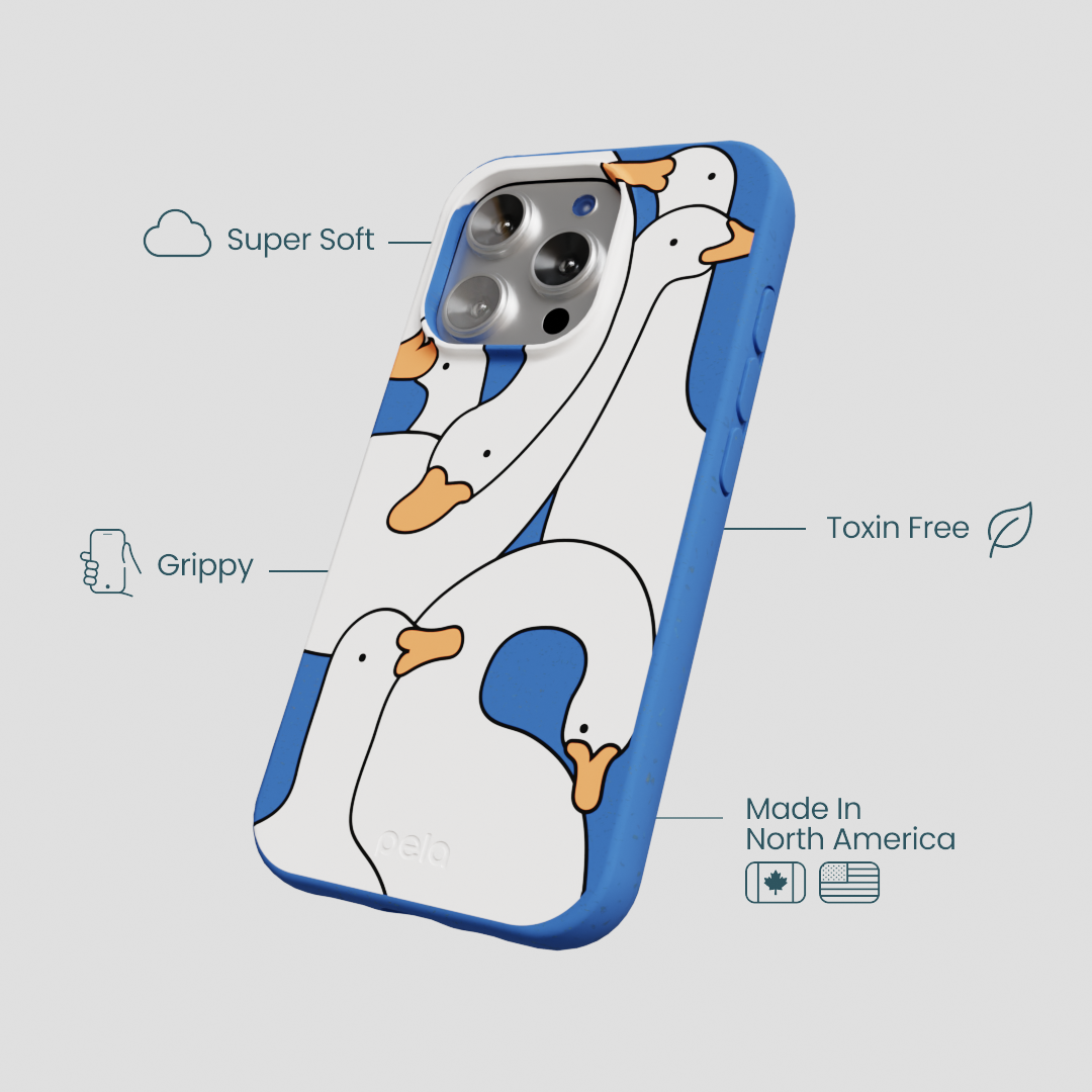Electric Blue Silly Goose iPhone 16 Pro Case