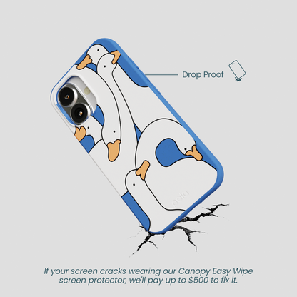 Electric Blue Silly Goose iPhone 16 Case