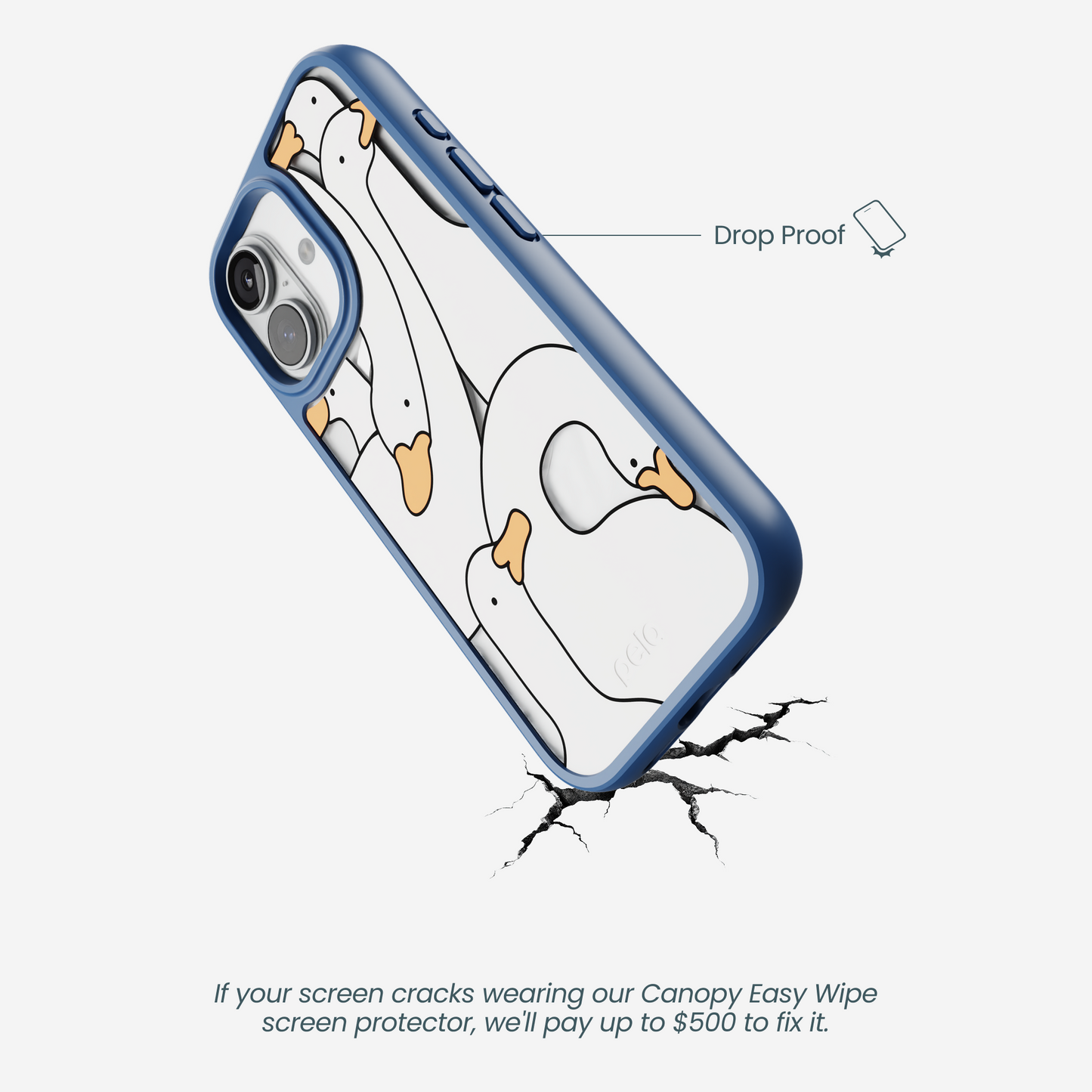 Clear Silly Goose iPhone 17 Case With True Blue Ridge (MagSafe included)