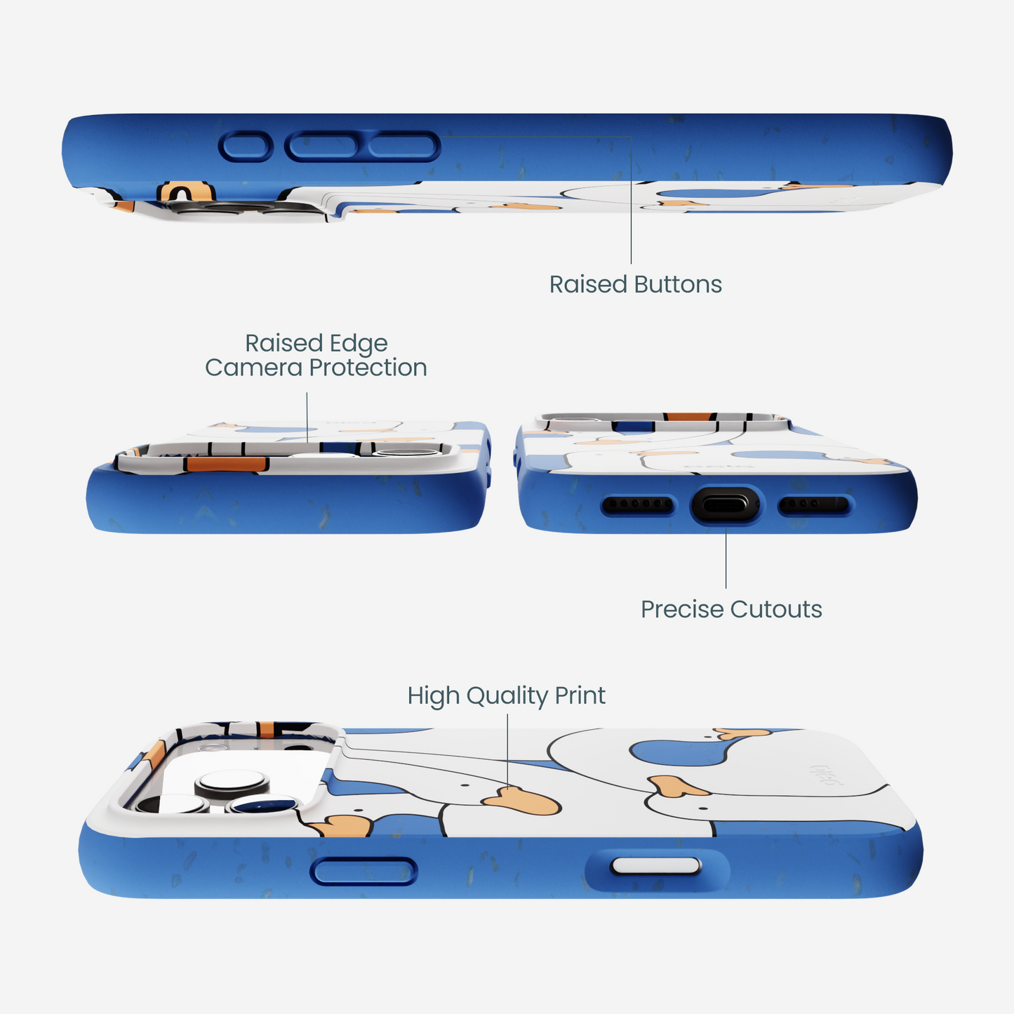 Electric Blue Silly Goose iPhone 17 Pro Max Case