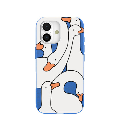 Electric Blue Silly Goose iPhone 17 Case