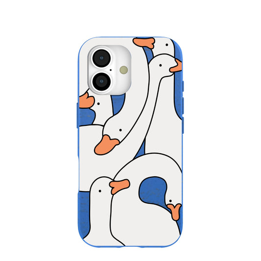 Electric Blue Silly Goose iPhone 17 Case