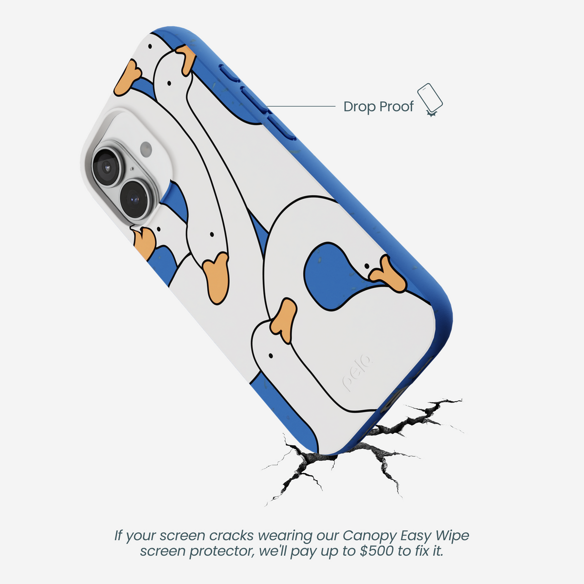 Electric Blue Silly Goose iPhone 17 Case