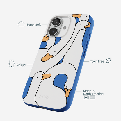 Electric Blue Silly Goose iPhone 17 Case