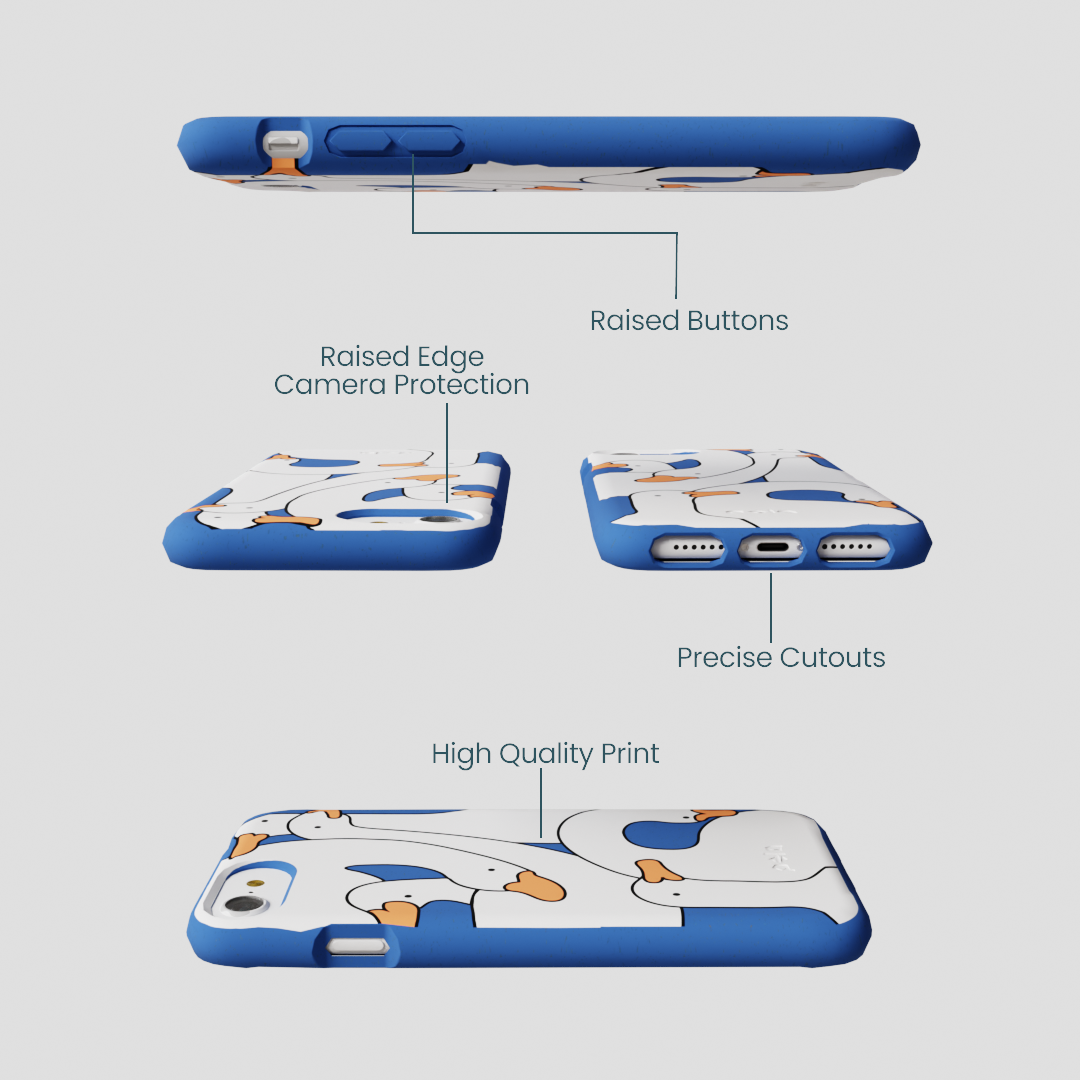 Electric Blue Silly Goose iPhone 6/6s/7/8/SE Case