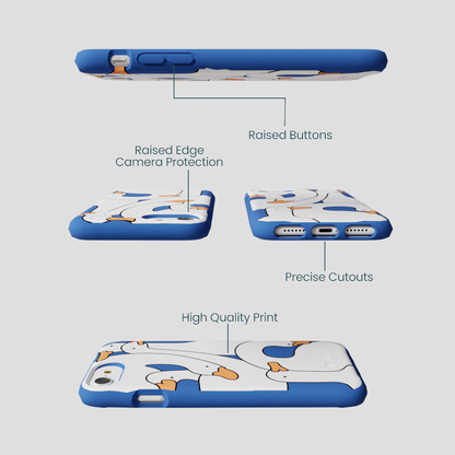 Electric Blue Silly Goose iPhone 6/6s/7/8/SE Case