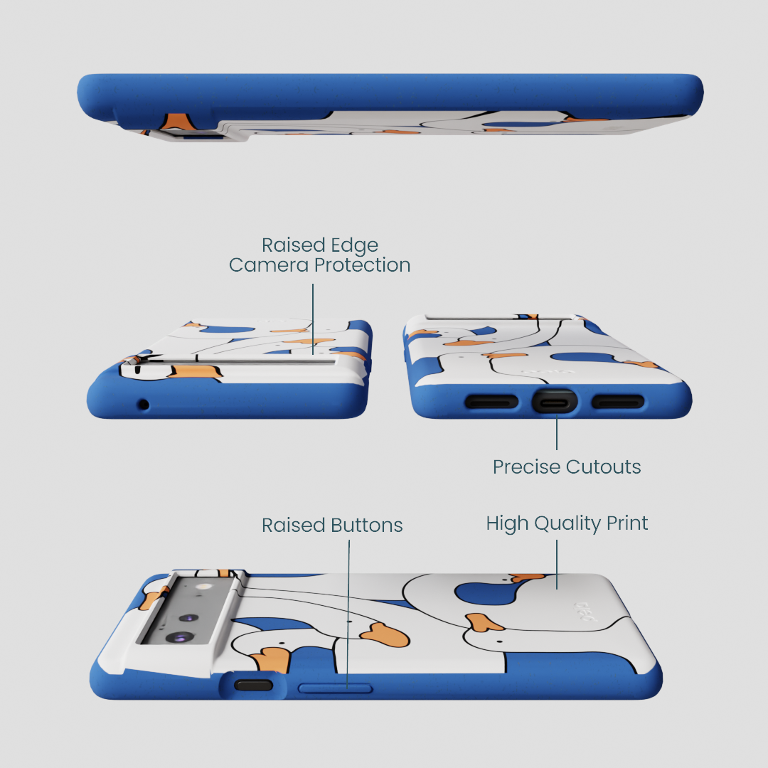 Electric Blue Silly Goose Google Pixel 6a Case