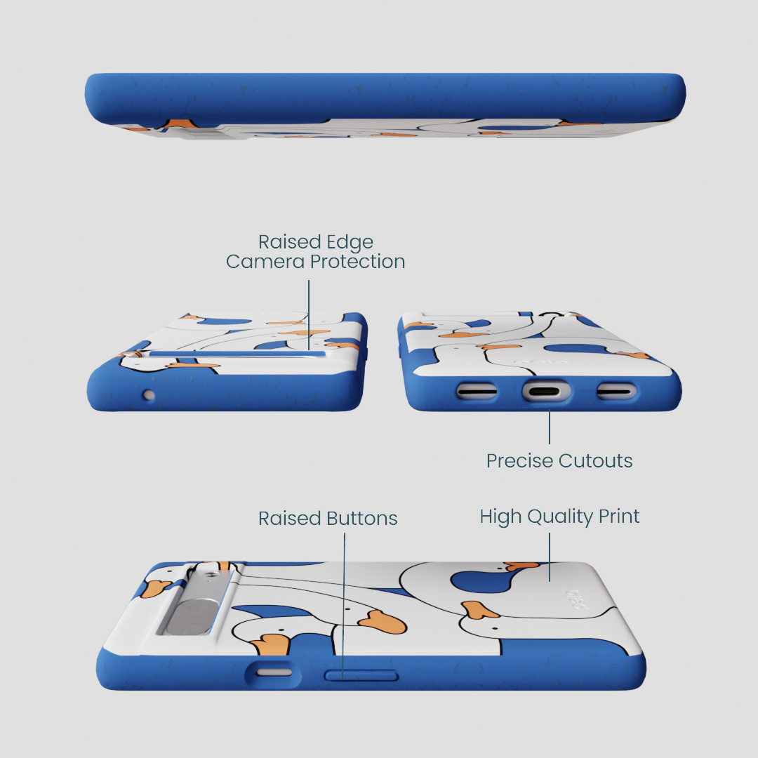 Electric Blue Silly Goose Google Pixel 7a Case