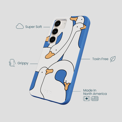 Electric Blue Silly Goose Samsung Galaxy S24 Case