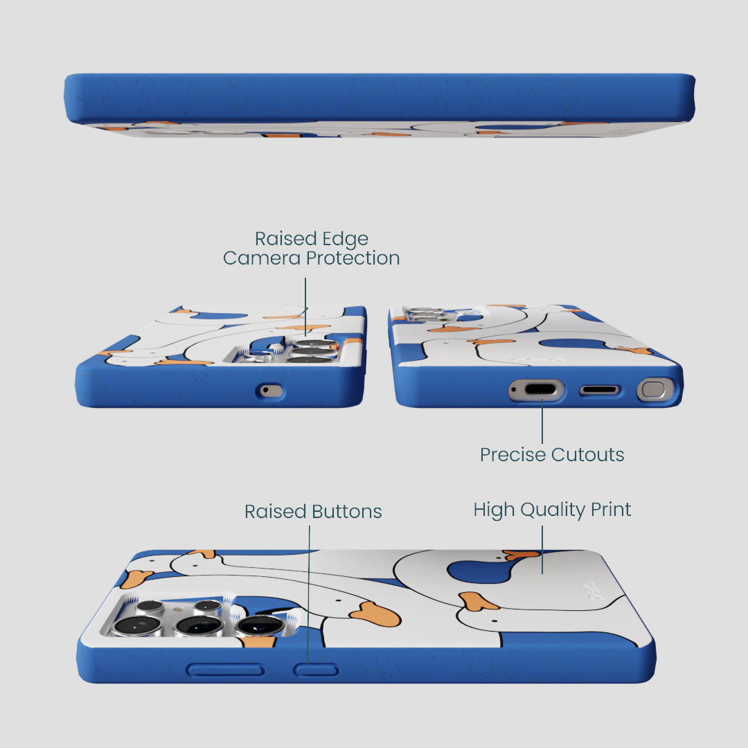 Electric Blue Silly Goose Samsung Galaxy S25 Ultra Case