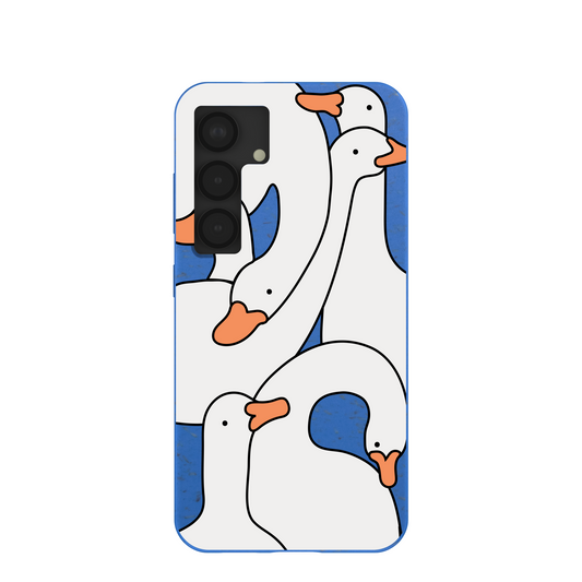 Electric Blue Silly Goose Samsung Galaxy S25 Case