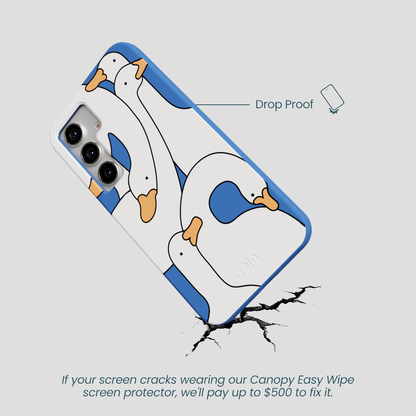 Electric Blue Silly Goose Samsung Galaxy S25 Case