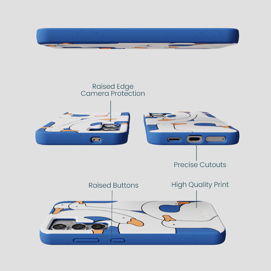 Electric Blue Silly Goose Samsung Galaxy S25 Case