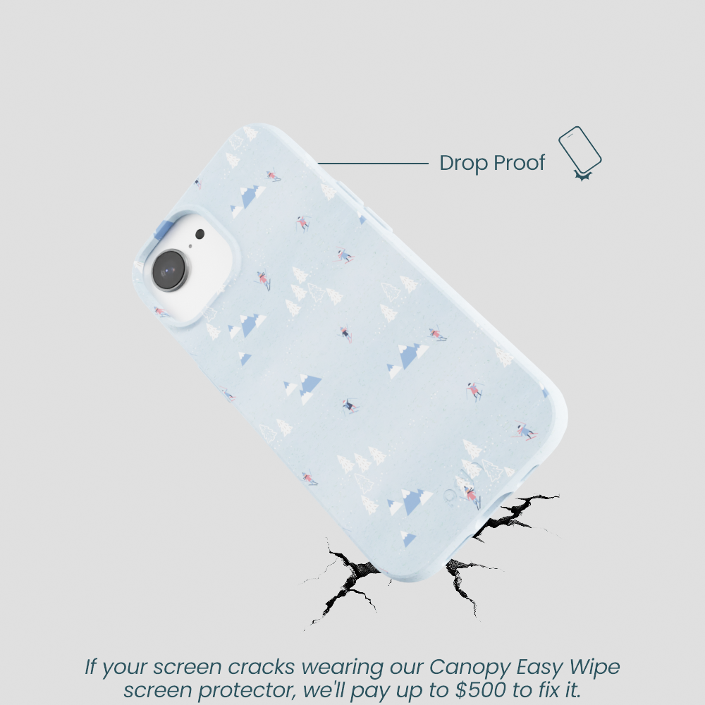 Powder Blue Ski Pass iPhone 16e/17e Case