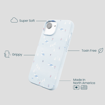 Powder Blue Ski Pass iPhone 16e/17e Case