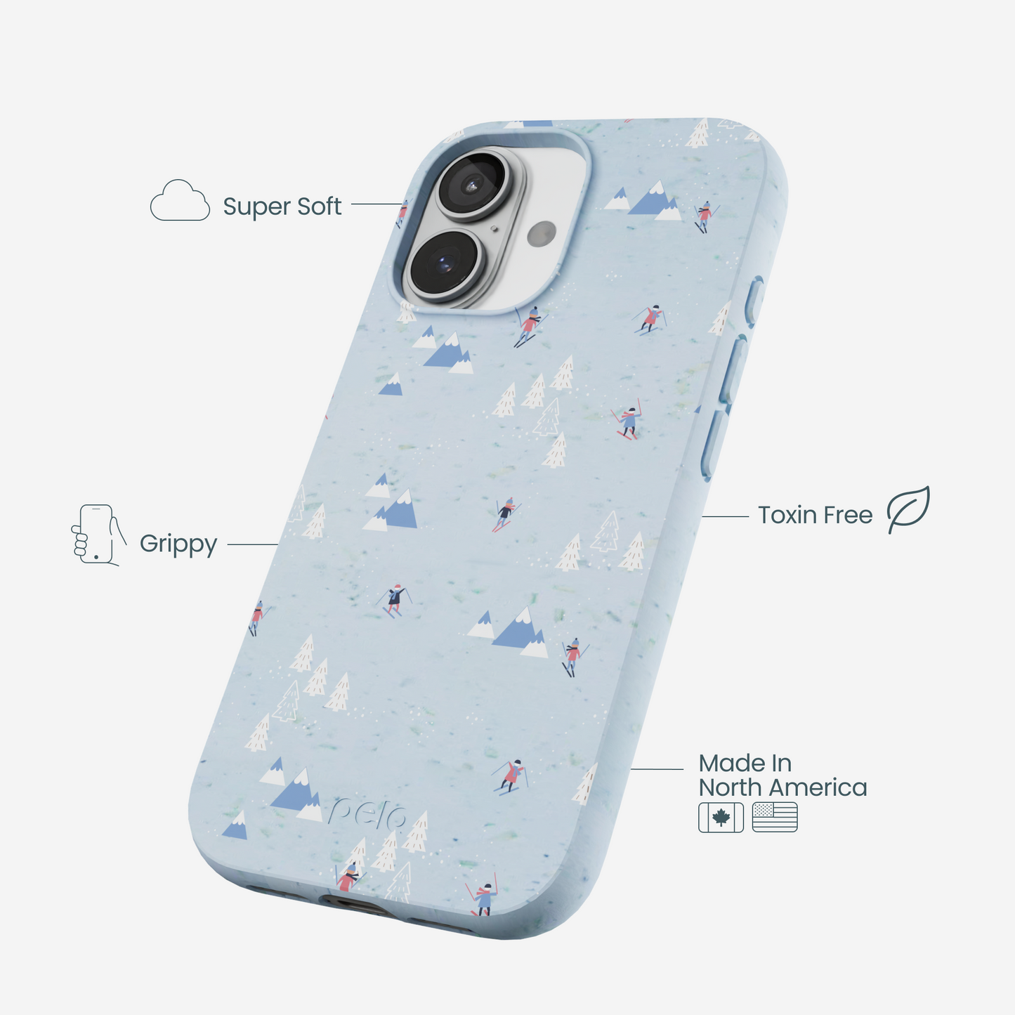 Powder Blue Ski Pass iPhone 17 Case