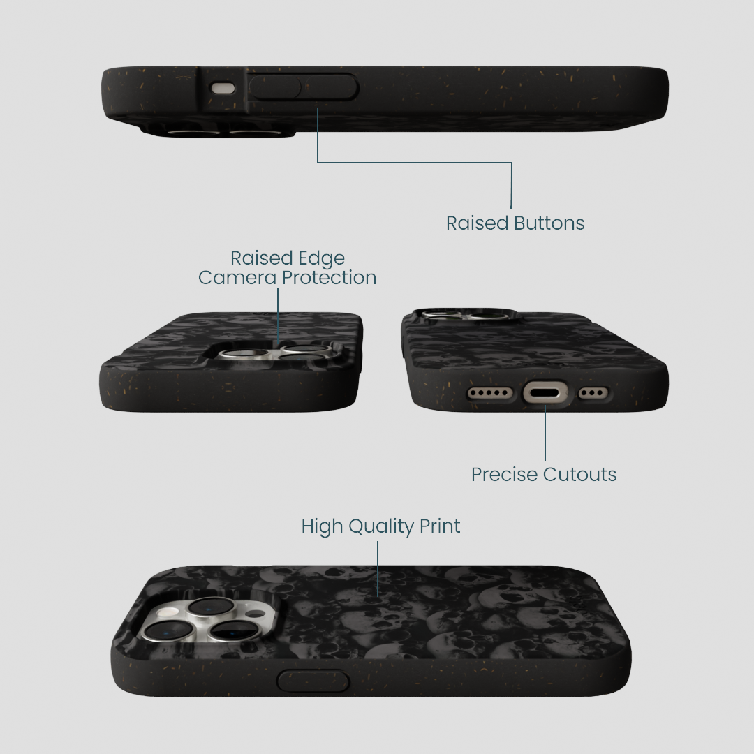 Black Skullyard iPhone 15 Pro Case