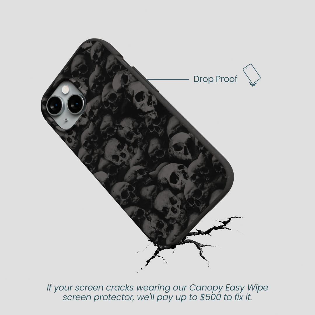 Black Skullyard iPhone 15 Case