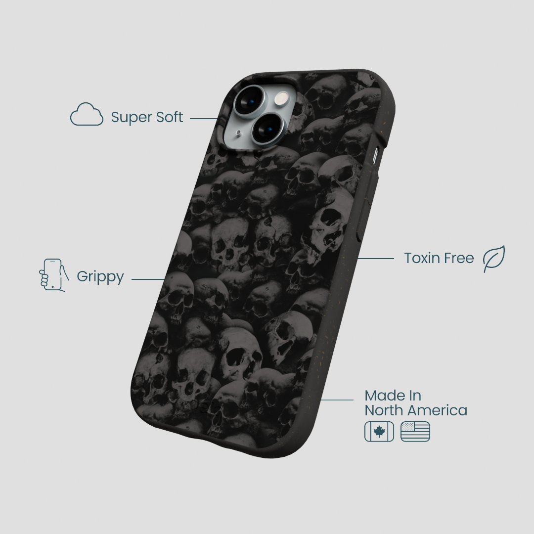Black Skullyard iPhone 15 Case
