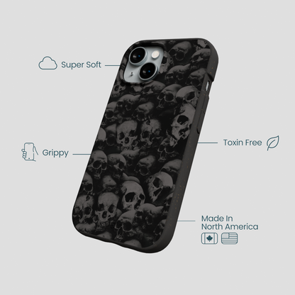 Black Skullyard iPhone 15 Case