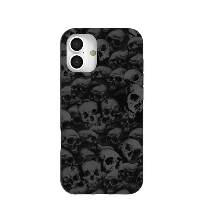 Black Skullyard iPhone 16 Plus Case