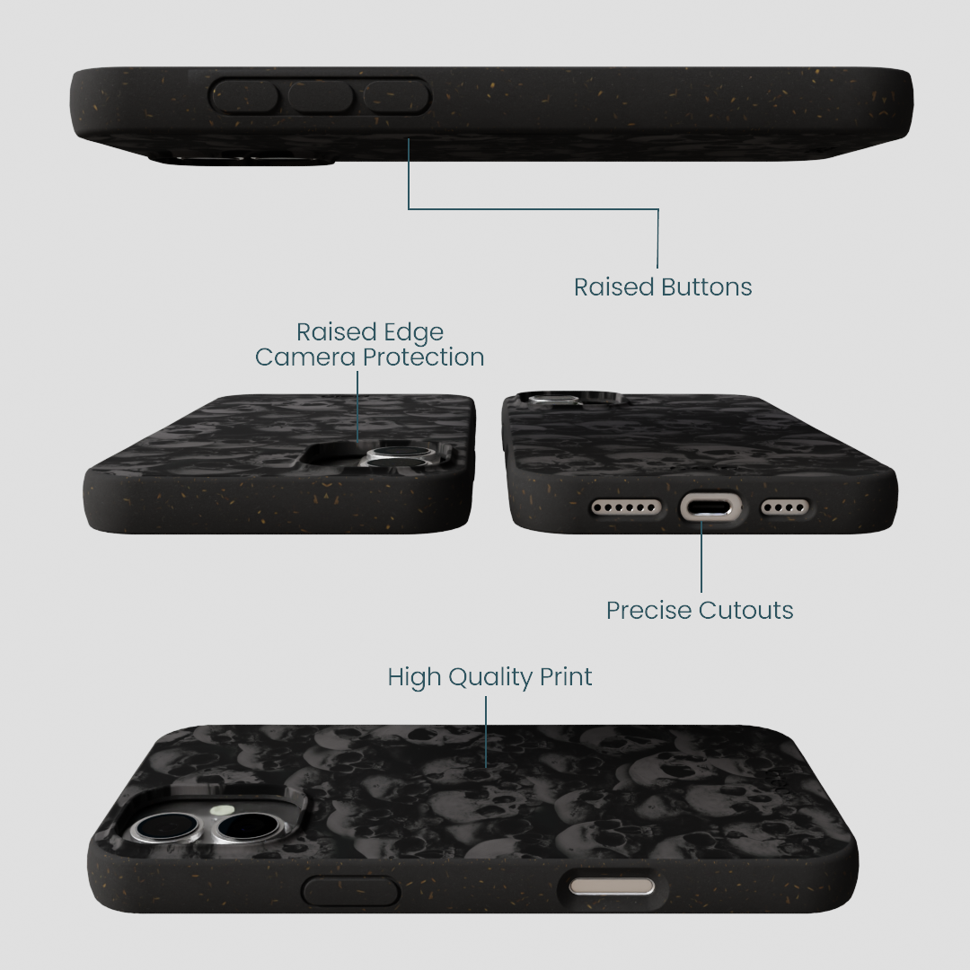 Black Skullyard iPhone 16 Plus Case