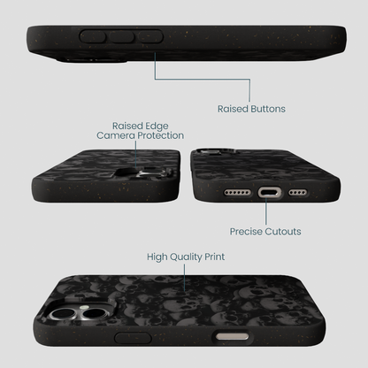 Black Skullyard iPhone 16 Plus Case