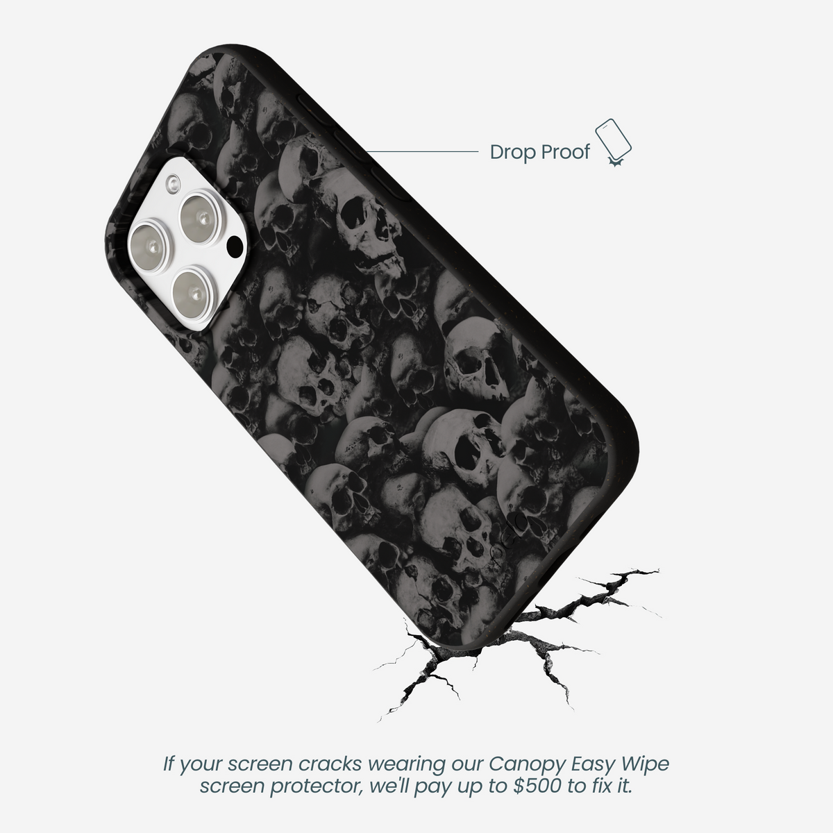 Black Skullyard iPhone 16 Pro Max Case