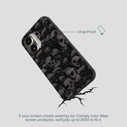 Black Skullyard iPhone 16 Case