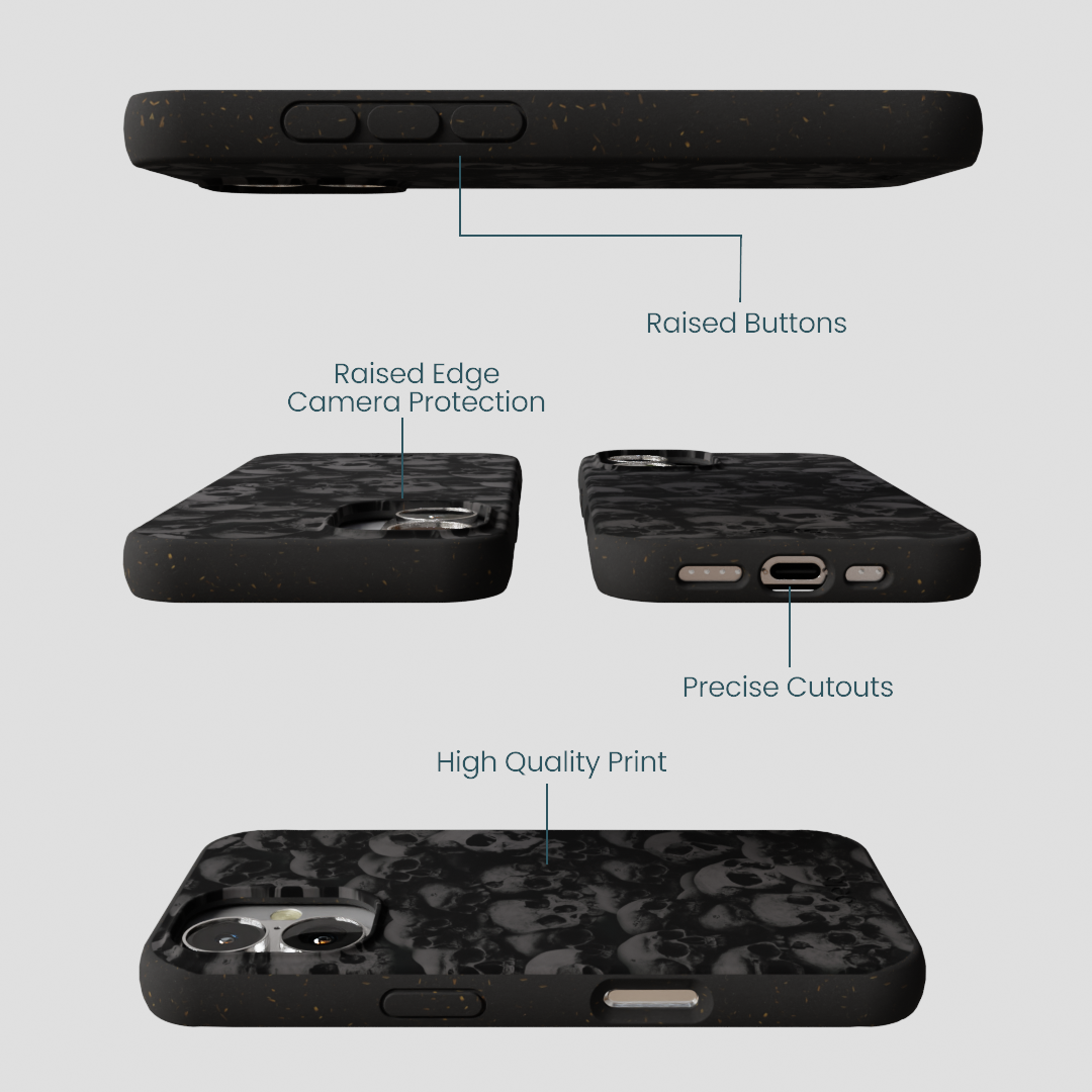 Black Skullyard iPhone 16 Case