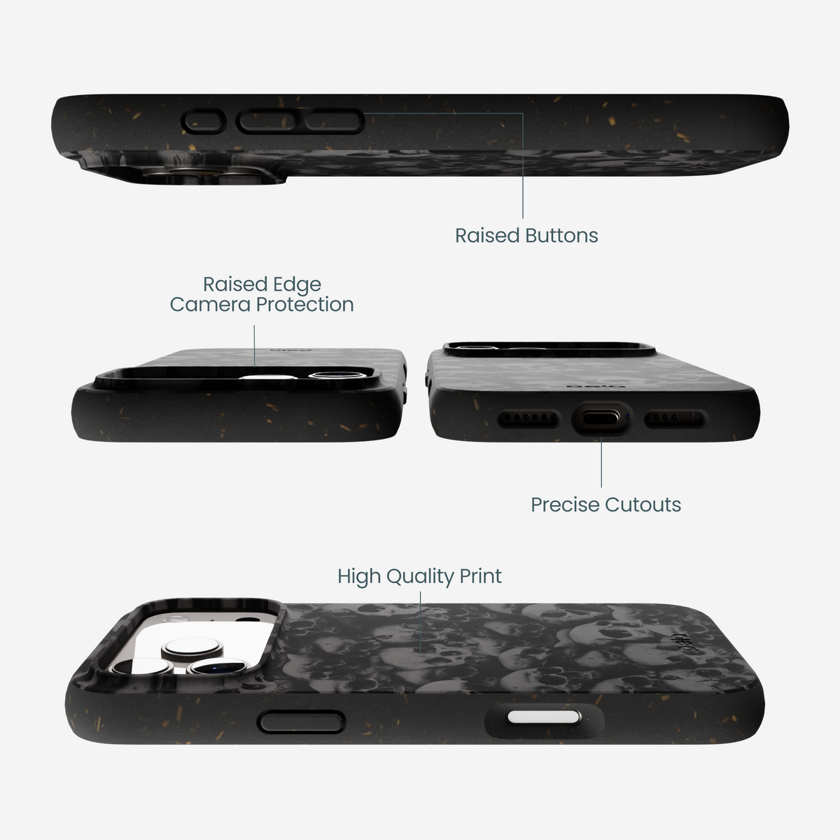 Black Skullyard iPhone 17 Pro Max Case