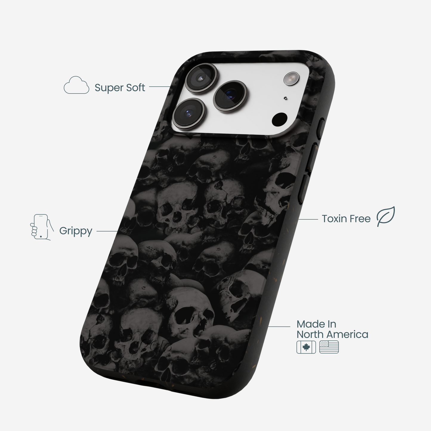 Black Skullyard iPhone 17 Pro Case