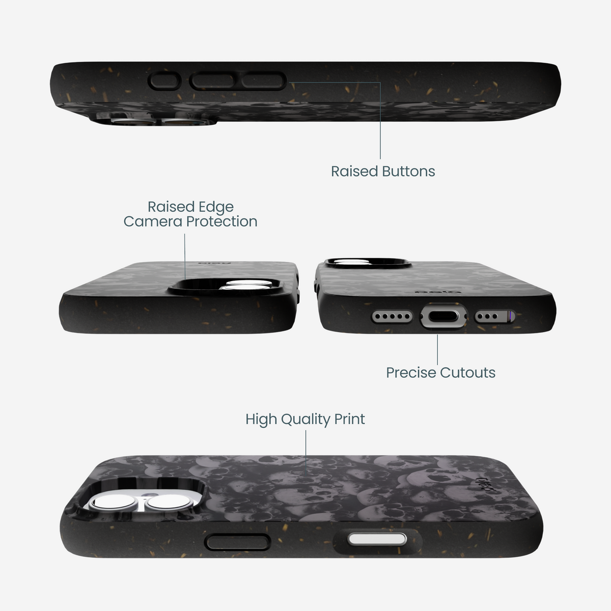 Black Skullyard iPhone 17 Case