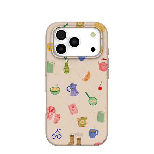 Seashell Slow Mornings iPhone 17 Pro Case