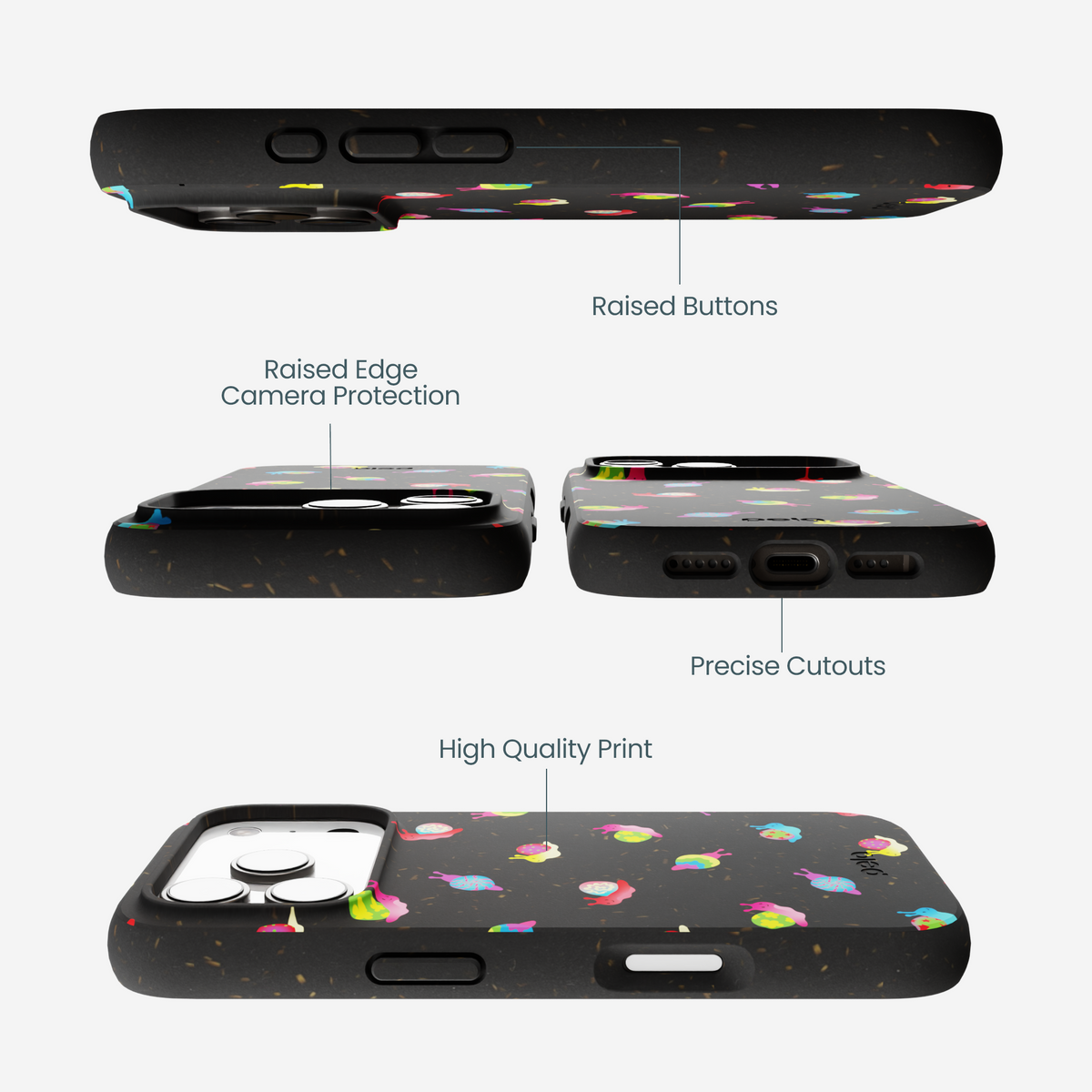 Black Snailien iPhone 17 Pro Case