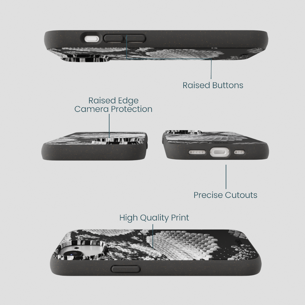 Black Snake Scale iPhone 16e/17e Case