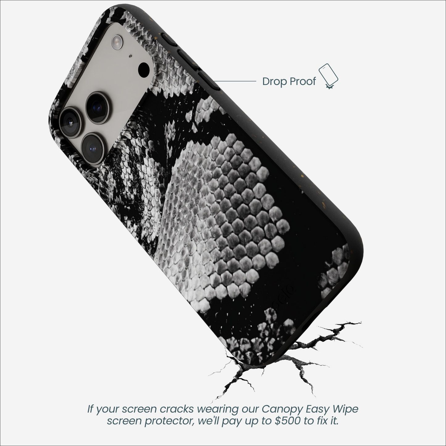 Black Snake Scale iPhone 17 Pro Max Case