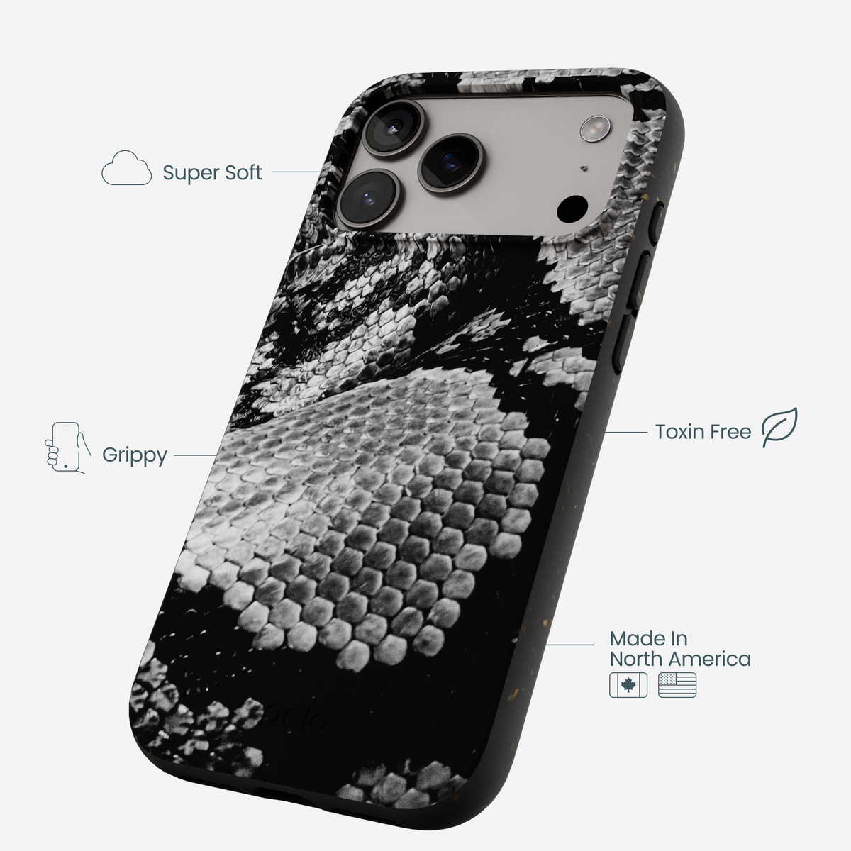 Black Snake Scale iPhone 17 Pro Max Case