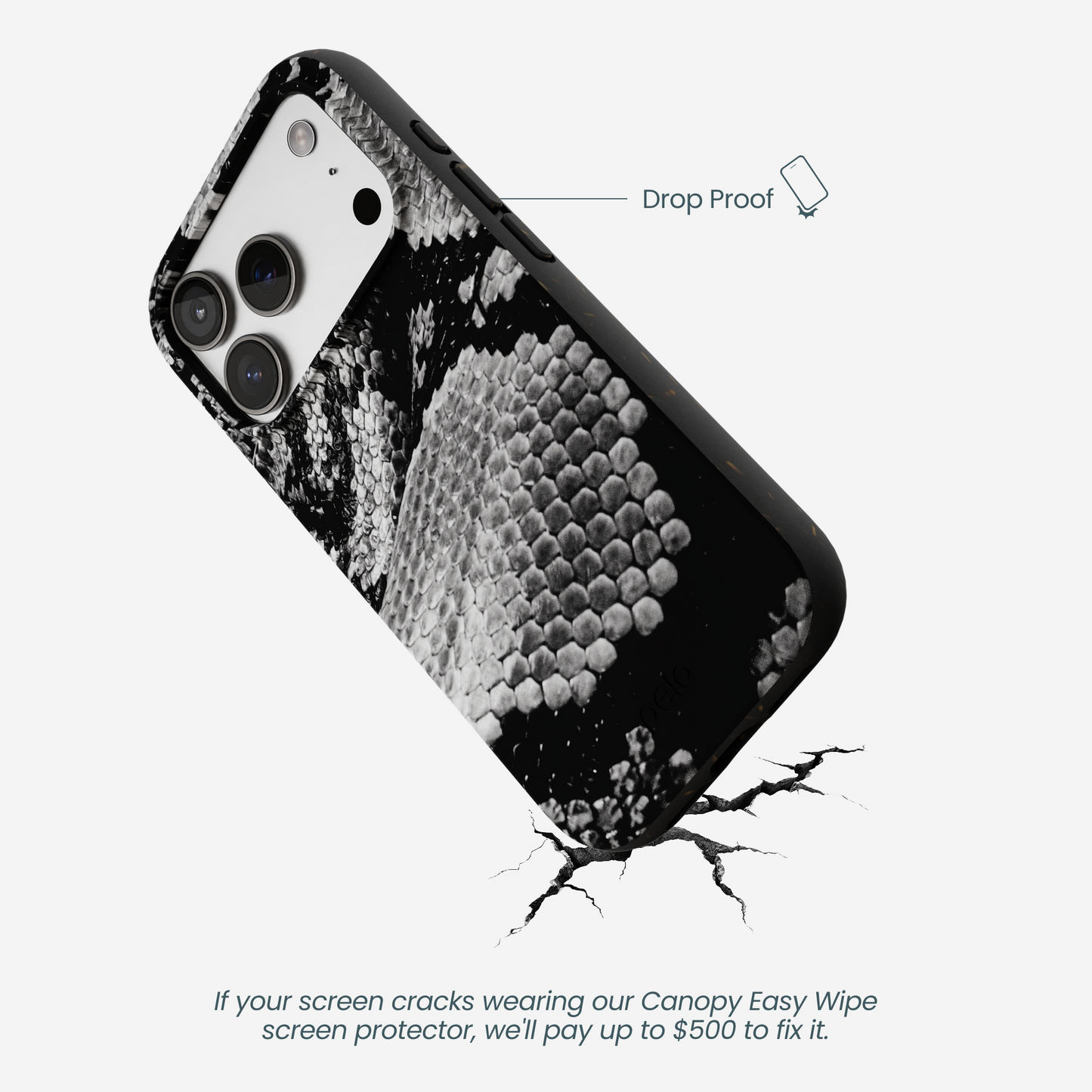Black Snake Scale iPhone 17 Pro Case