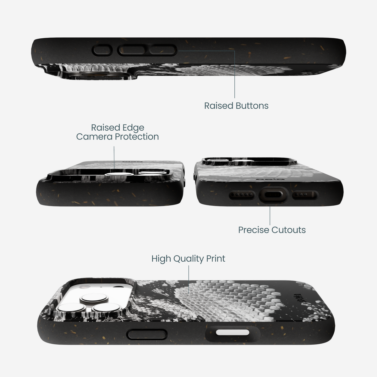 Black Snake Scale iPhone 17 Pro Case