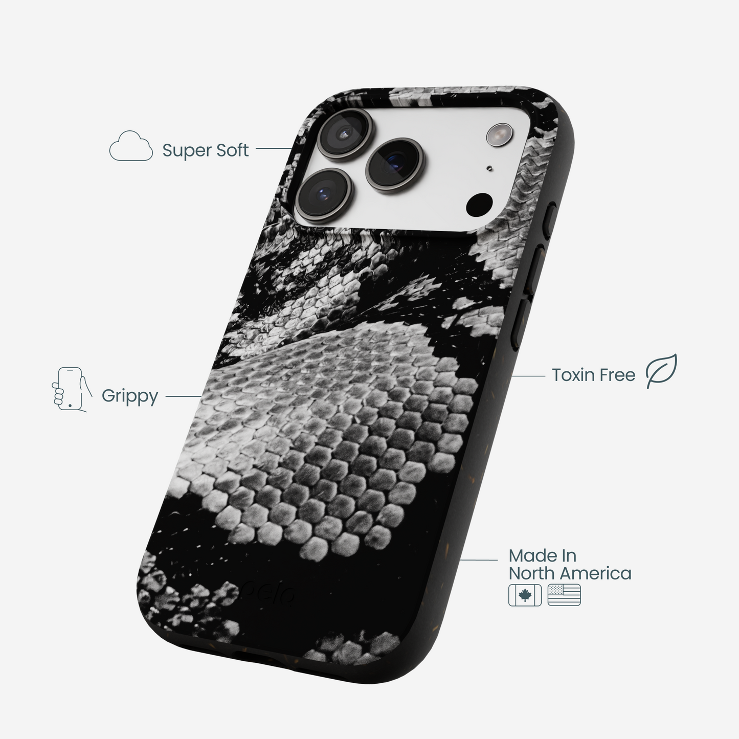 Black Snake Scale iPhone 17 Pro Case