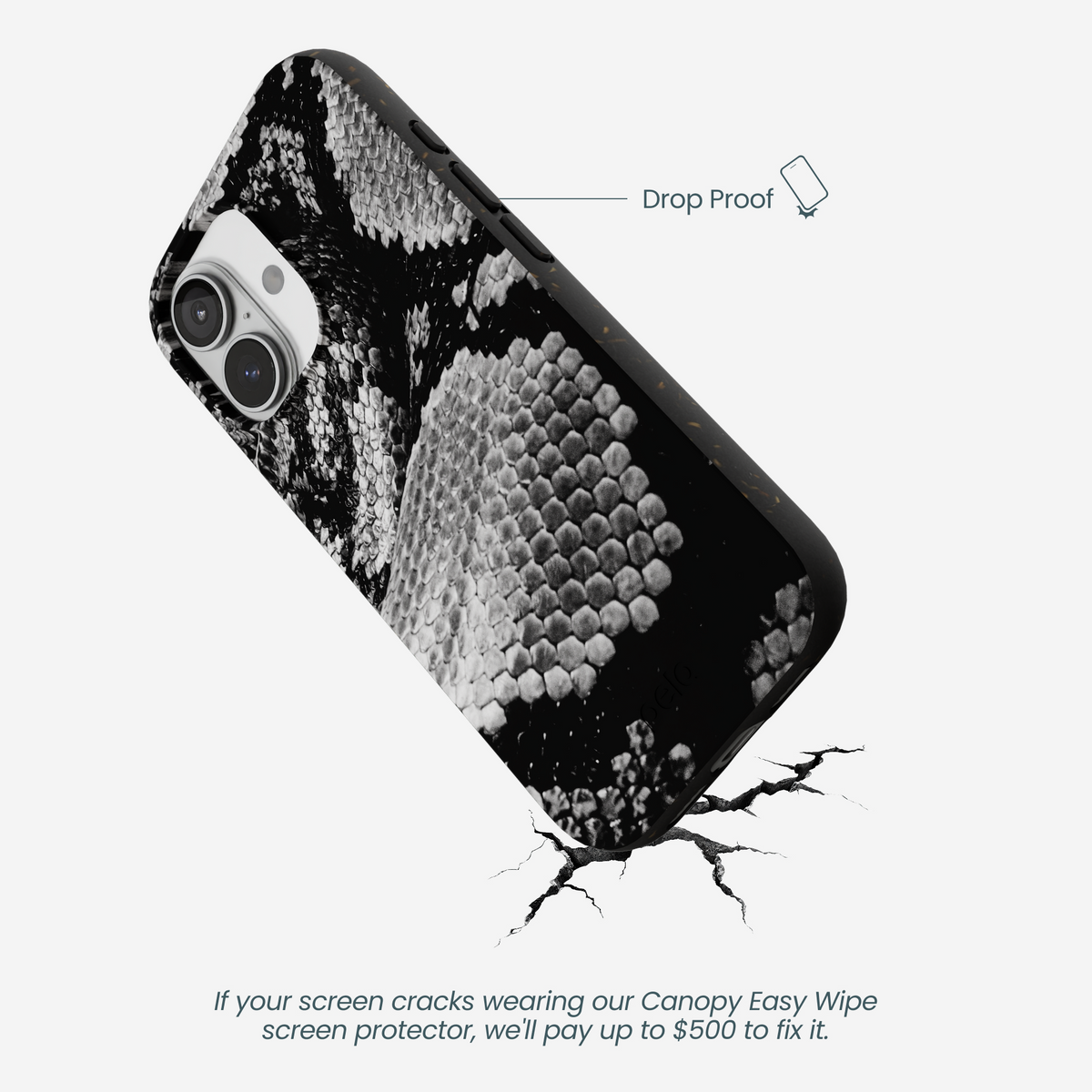 Black Snake Scale iPhone 17 Case