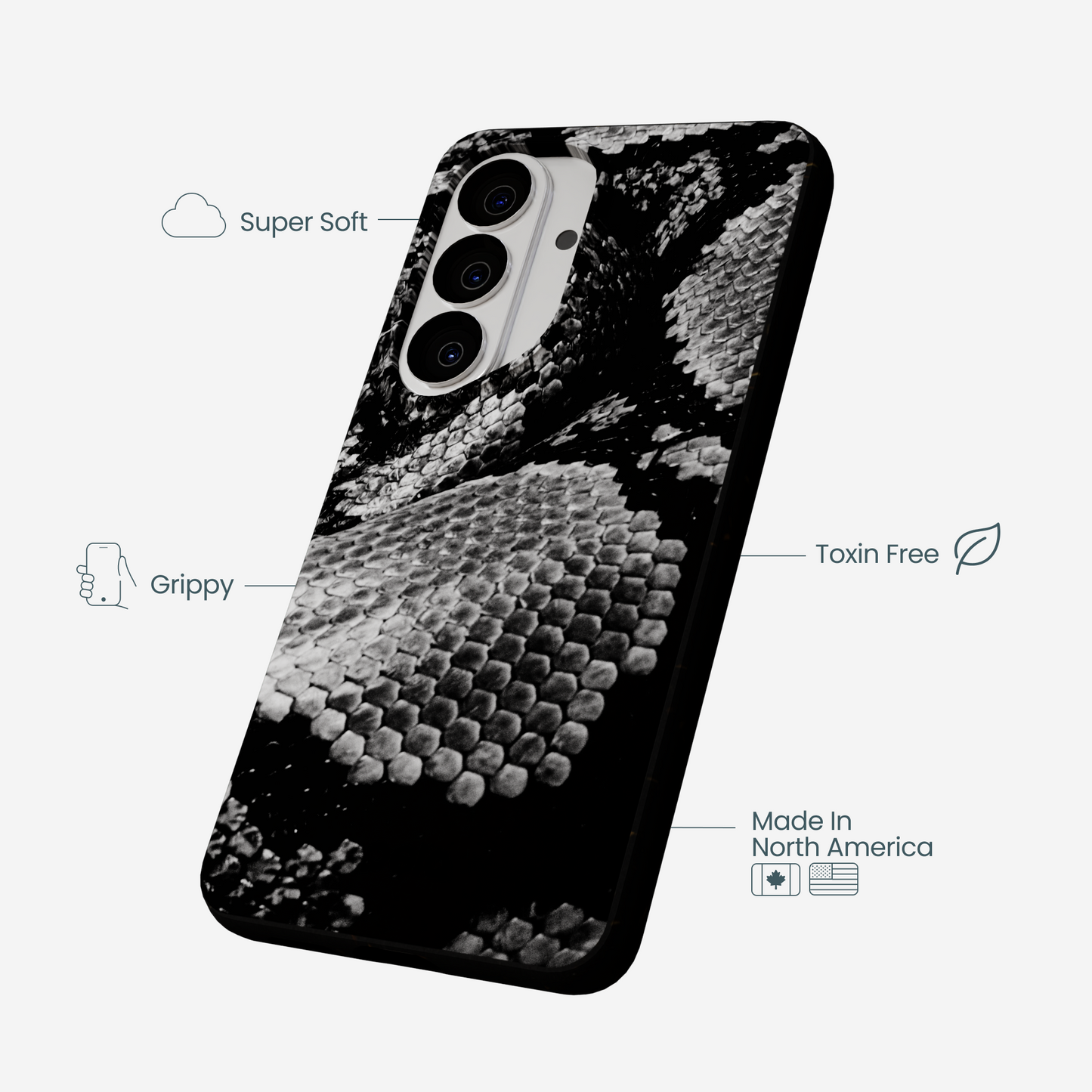 Black Snake Scale Samsung Galaxy S26 Case
