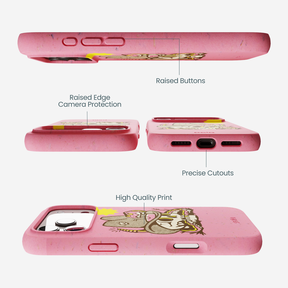 Bubblegum Pink Snakebite iPhone 17 Pro Max Case