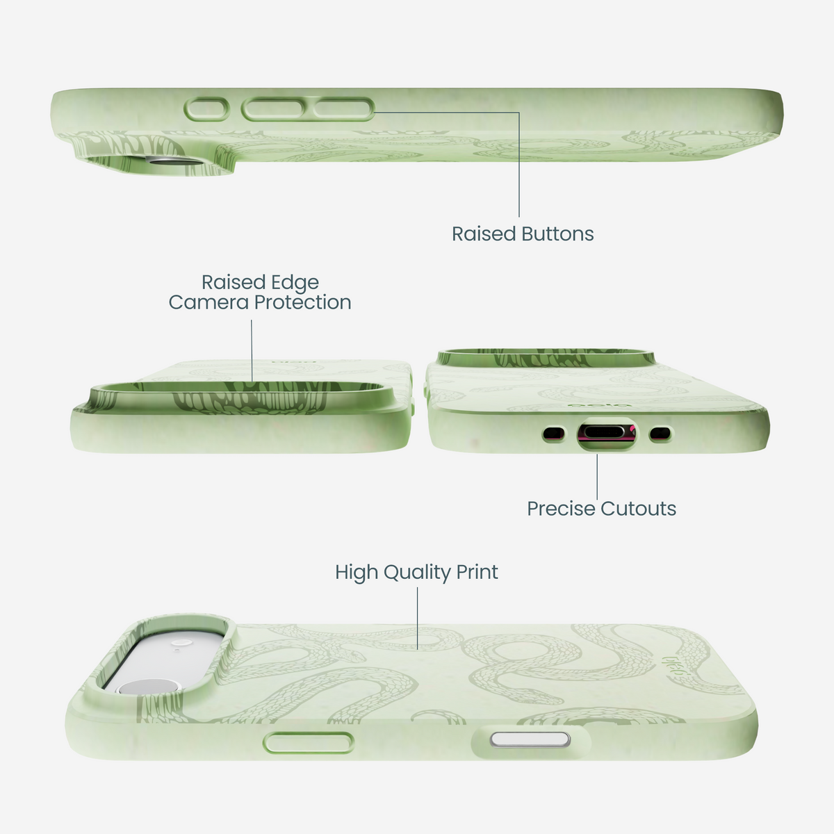 Sage Green Snaky iPhone Air Case