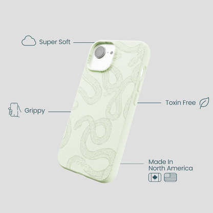 Sage Green Snaky iPhone 16e/17e Case