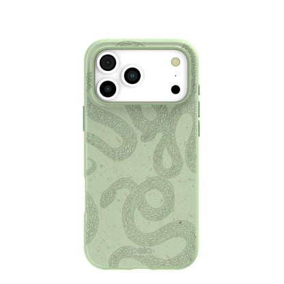 Sage Green Snaky iPhone 17 Pro Max Case