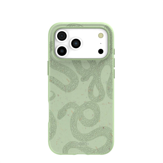 Sage Green Snaky iPhone 17 Pro Max Case