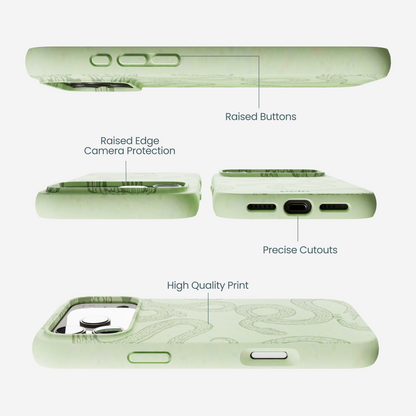 Sage Green Snaky iPhone 17 Pro Max Case